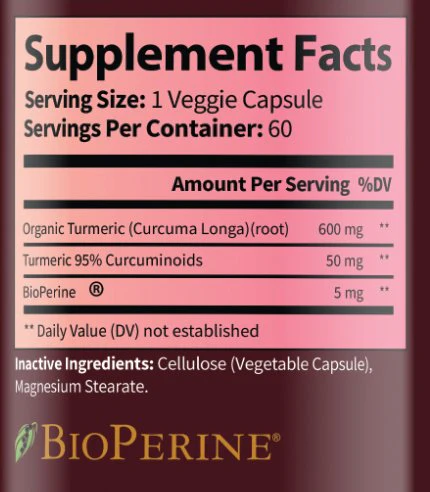 Tumeric with BioPerine - Image 3